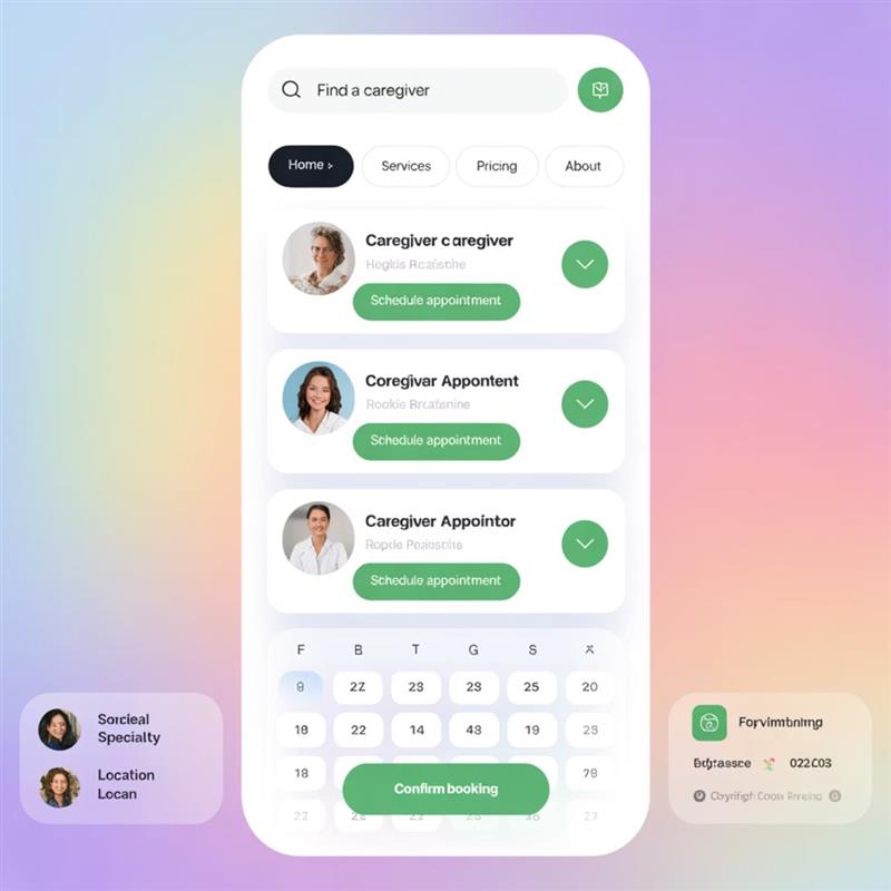 Care Seeker App Interface